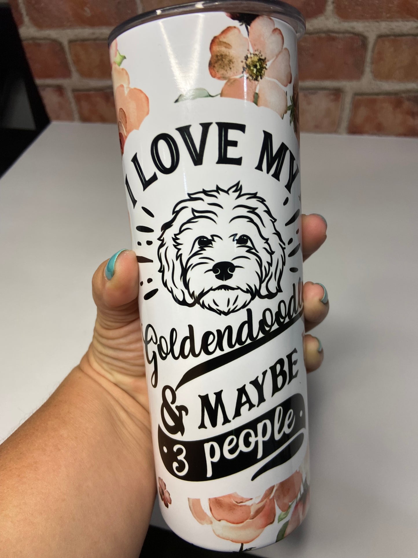I Love my Golden Doodle 20 ounce Tumbler