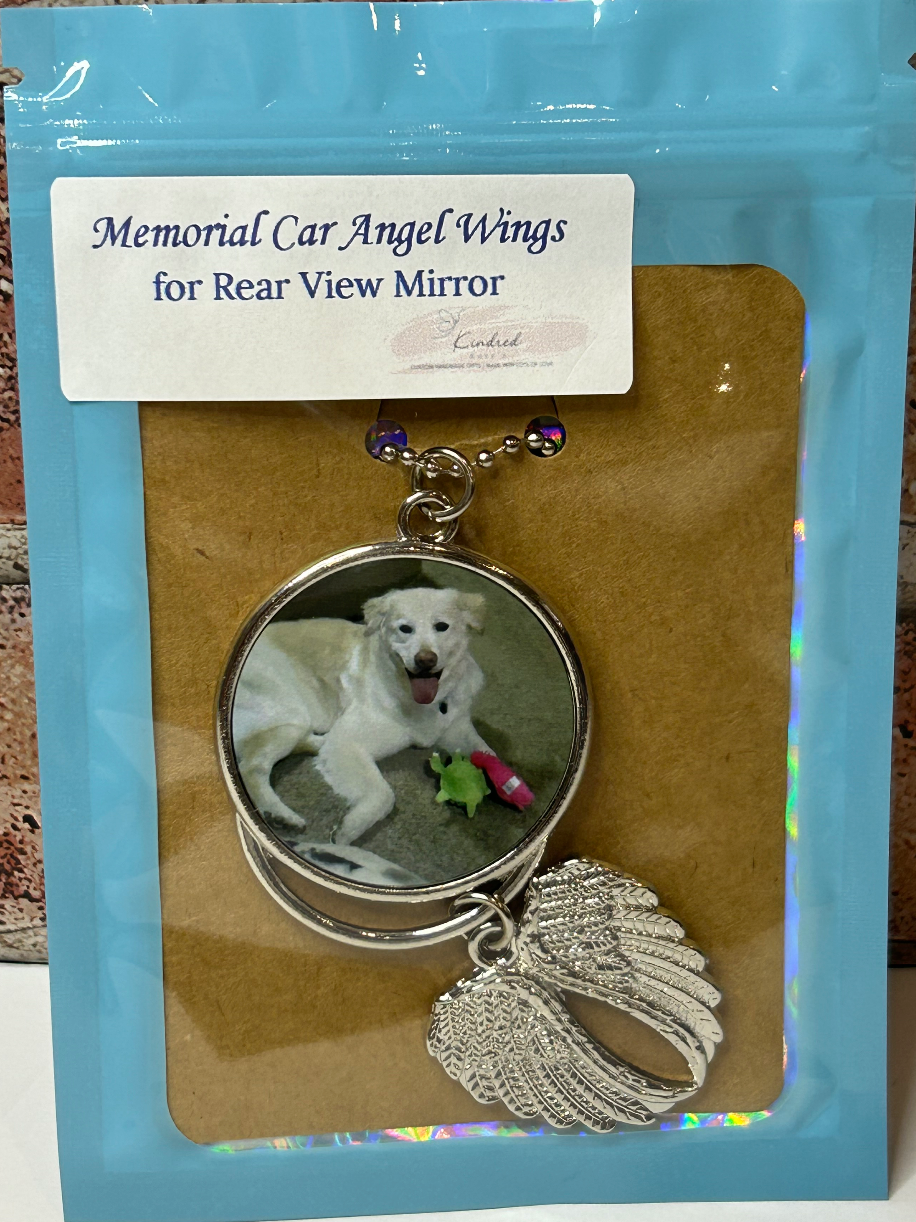 MEMORIAL ANGEL WINGS FOR CAR REAR VIEW MIRROR